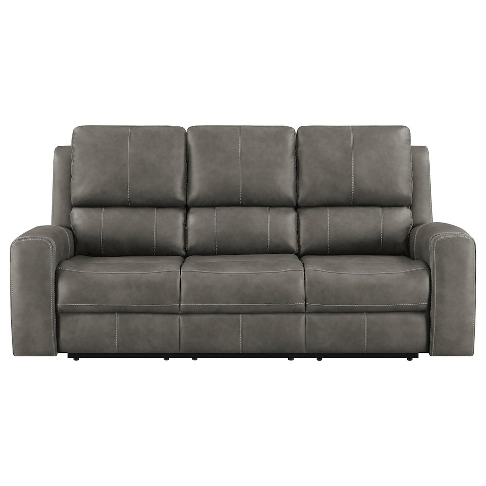 Brickston Triple Power Reclining Sofa Charcoal. Picture 3