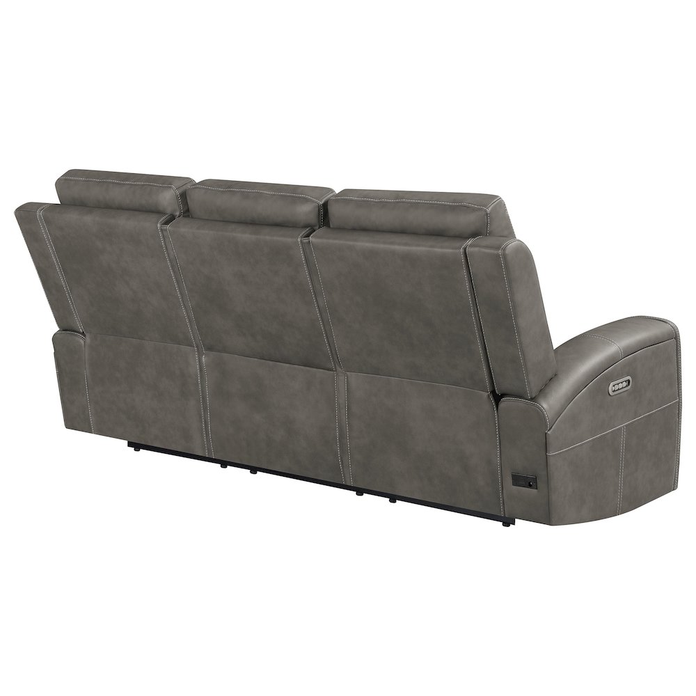 Brickston Triple Power Reclining Sofa Charcoal. Picture 7