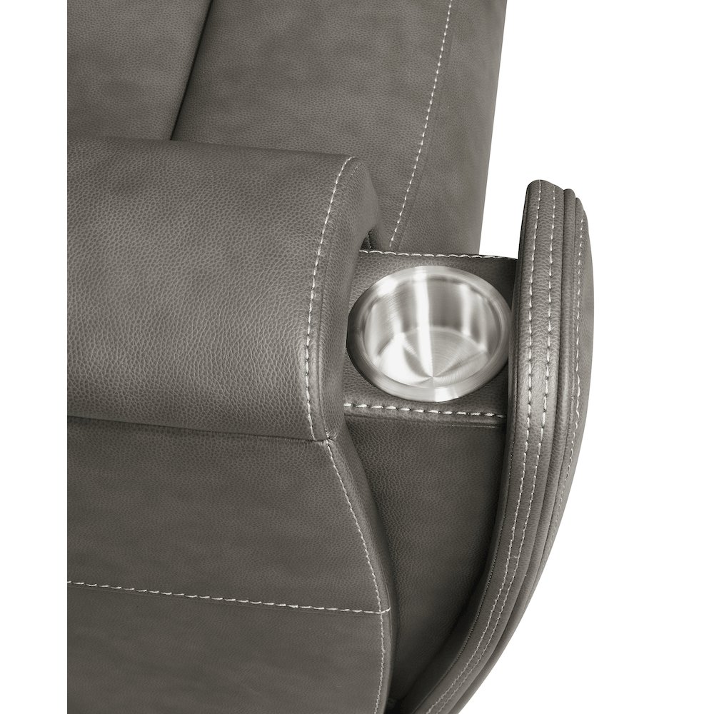 Brickston Triple Power Reclining Sofa Charcoal. Picture 12