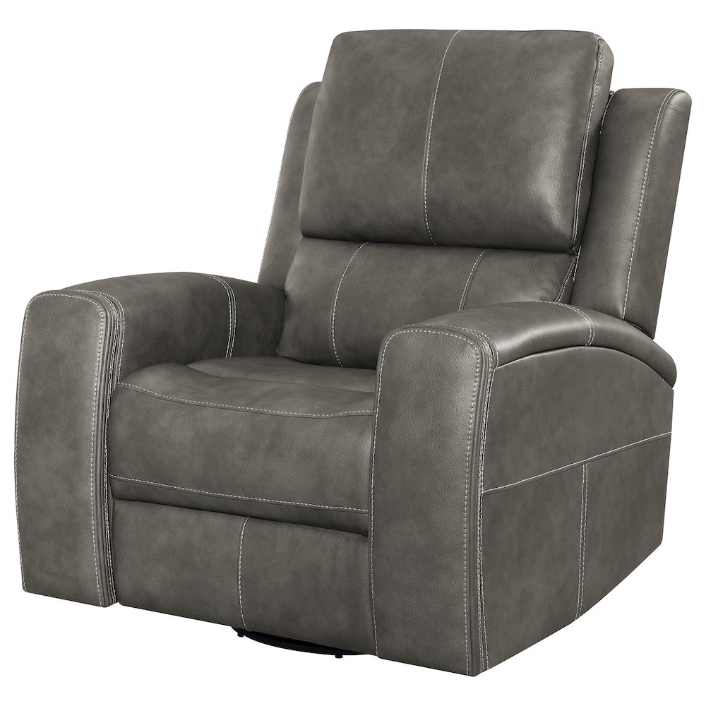 Brickston Triple Power Swivel Glider Recliner Charcoal. Picture 4