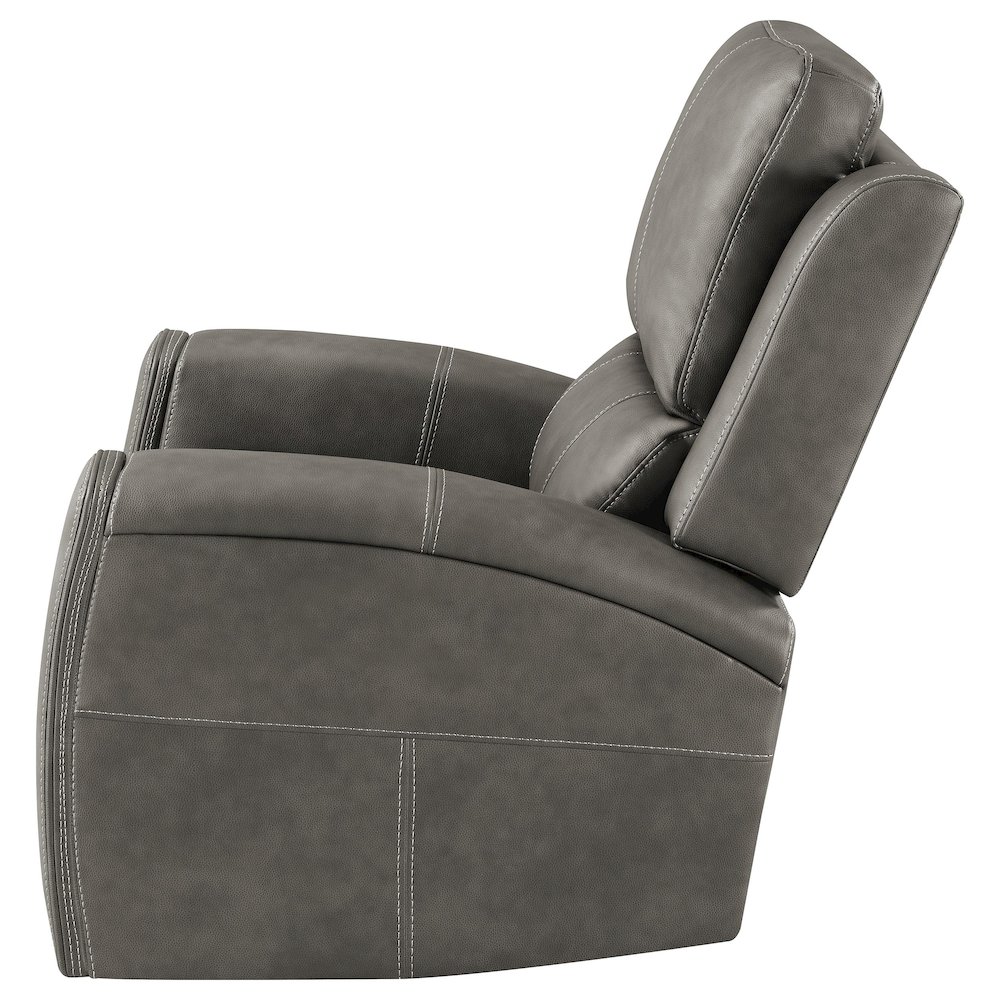 Brickston Triple Power Swivel Glider Recliner Charcoal. Picture 5