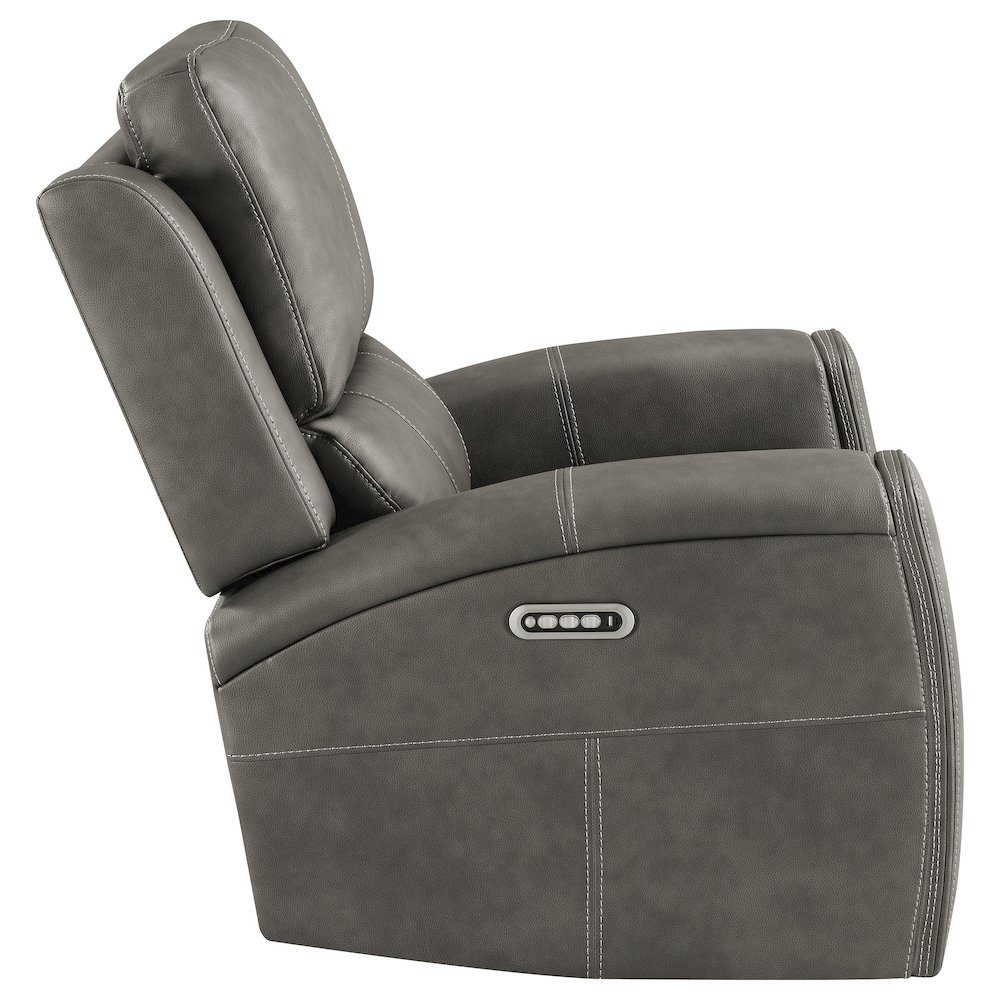 Brickston Triple Power Swivel Glider Recliner Charcoal. Picture 8