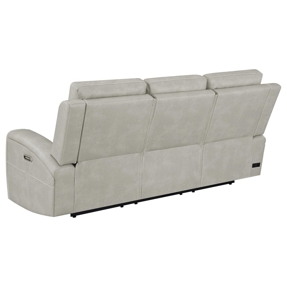 Brickston Triple Power Reclining Sofa Grey. Picture 6