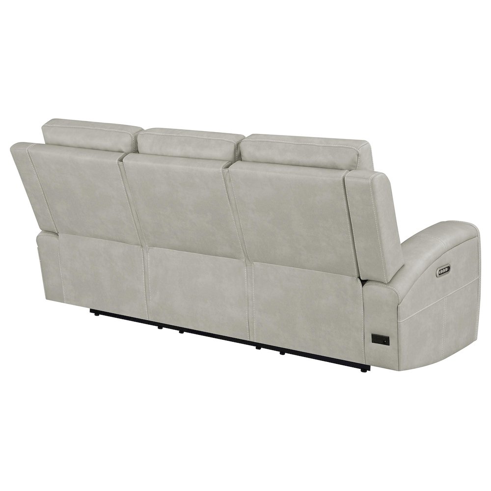 Brickston Triple Power Reclining Sofa Grey. Picture 7