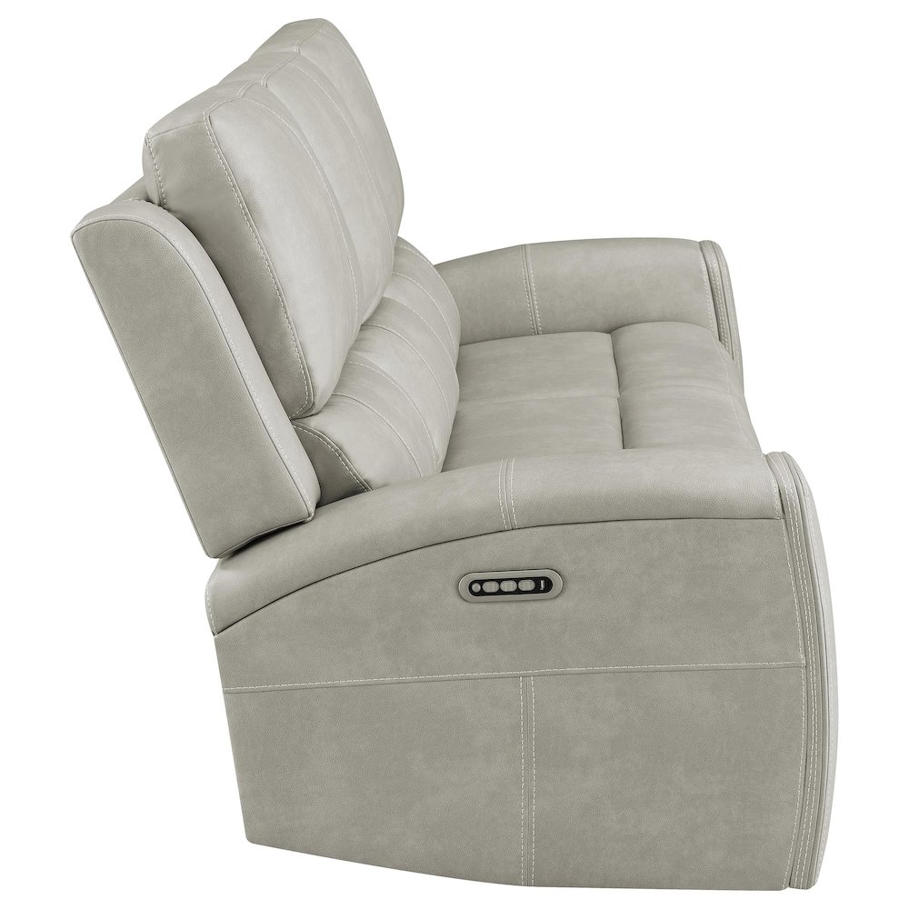 Brickston Triple Power Reclining Sofa Grey. Picture 8