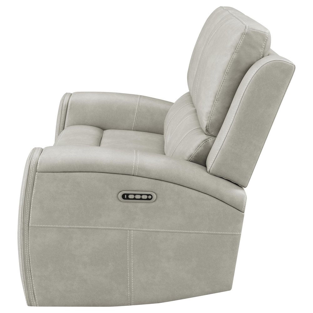Brickston Triple Power Reclining Loveseat Grey. Picture 5