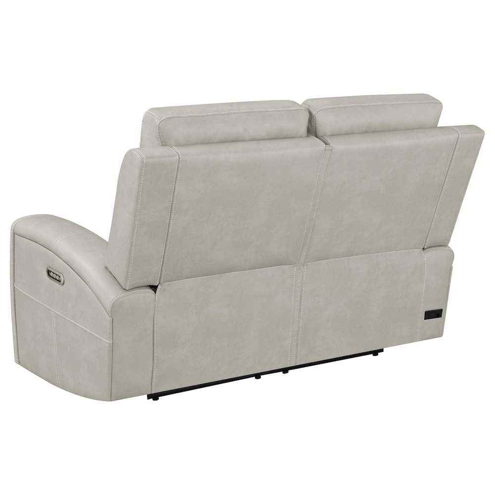 Brickston Triple Power Reclining Loveseat Grey. Picture 6