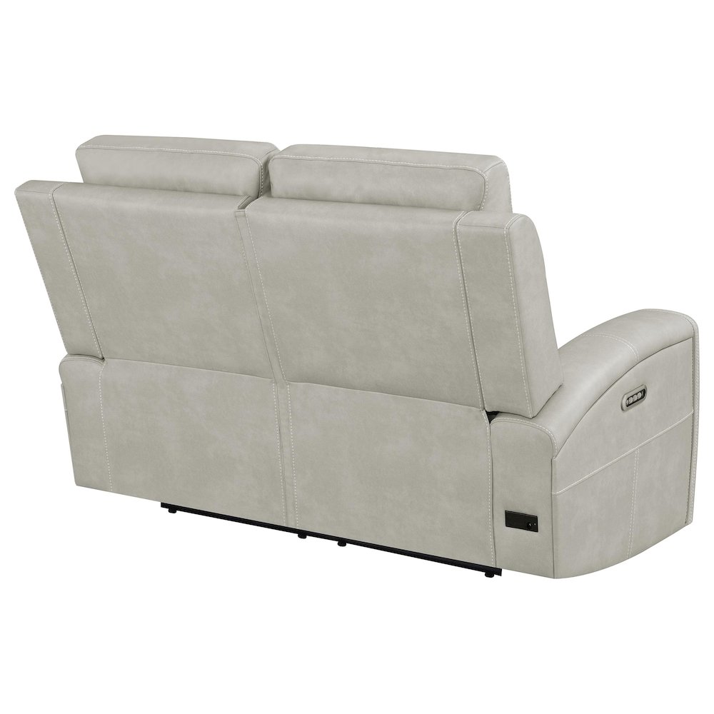 Brickston Triple Power Reclining Loveseat Grey. Picture 7