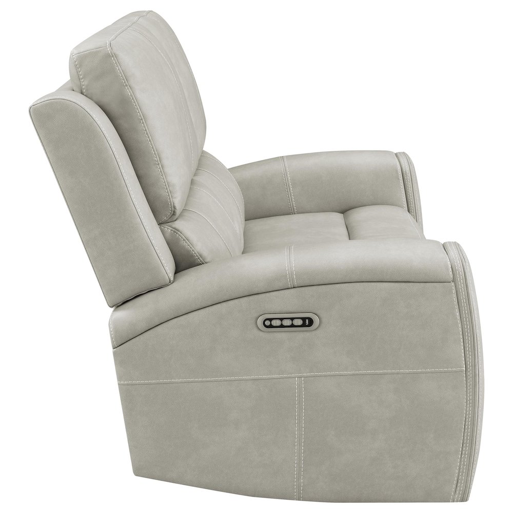 Brickston Triple Power Reclining Loveseat Grey. Picture 8
