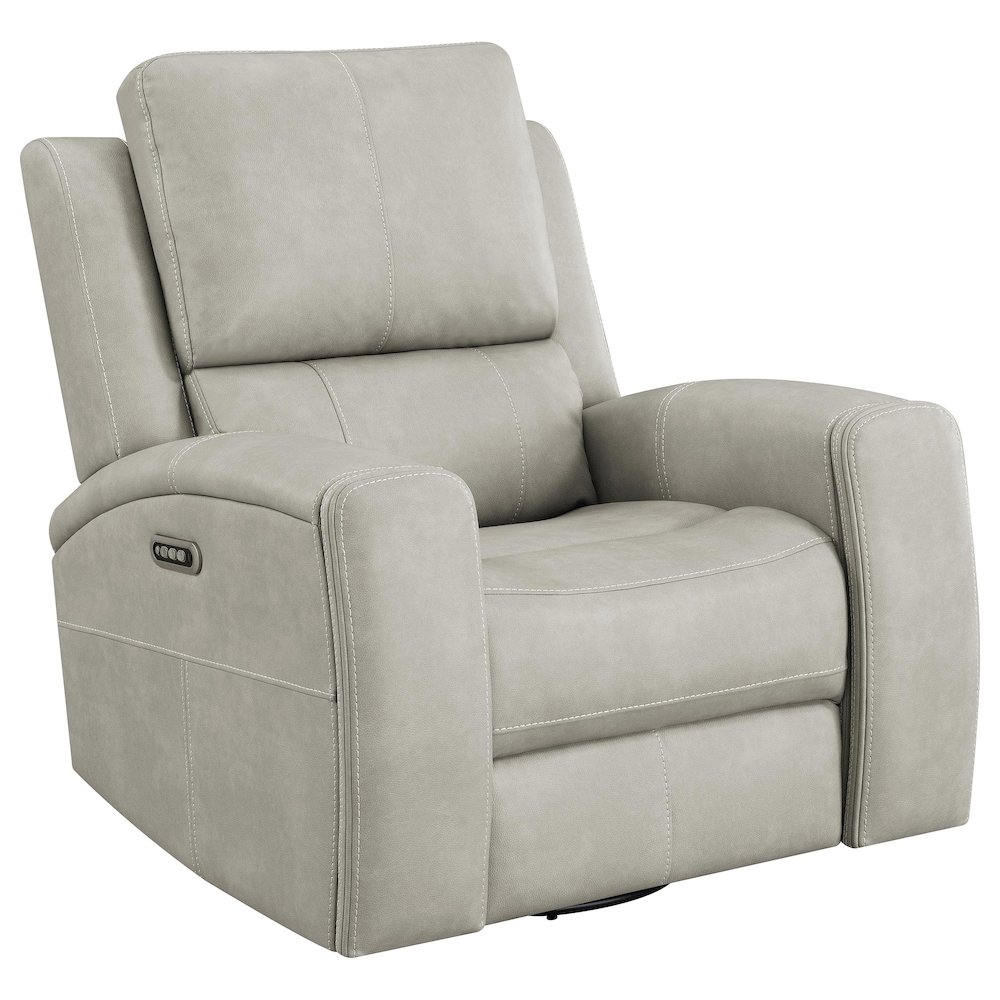 Brickston Triple Power Swivel Glider Recliner Grey. Picture 1