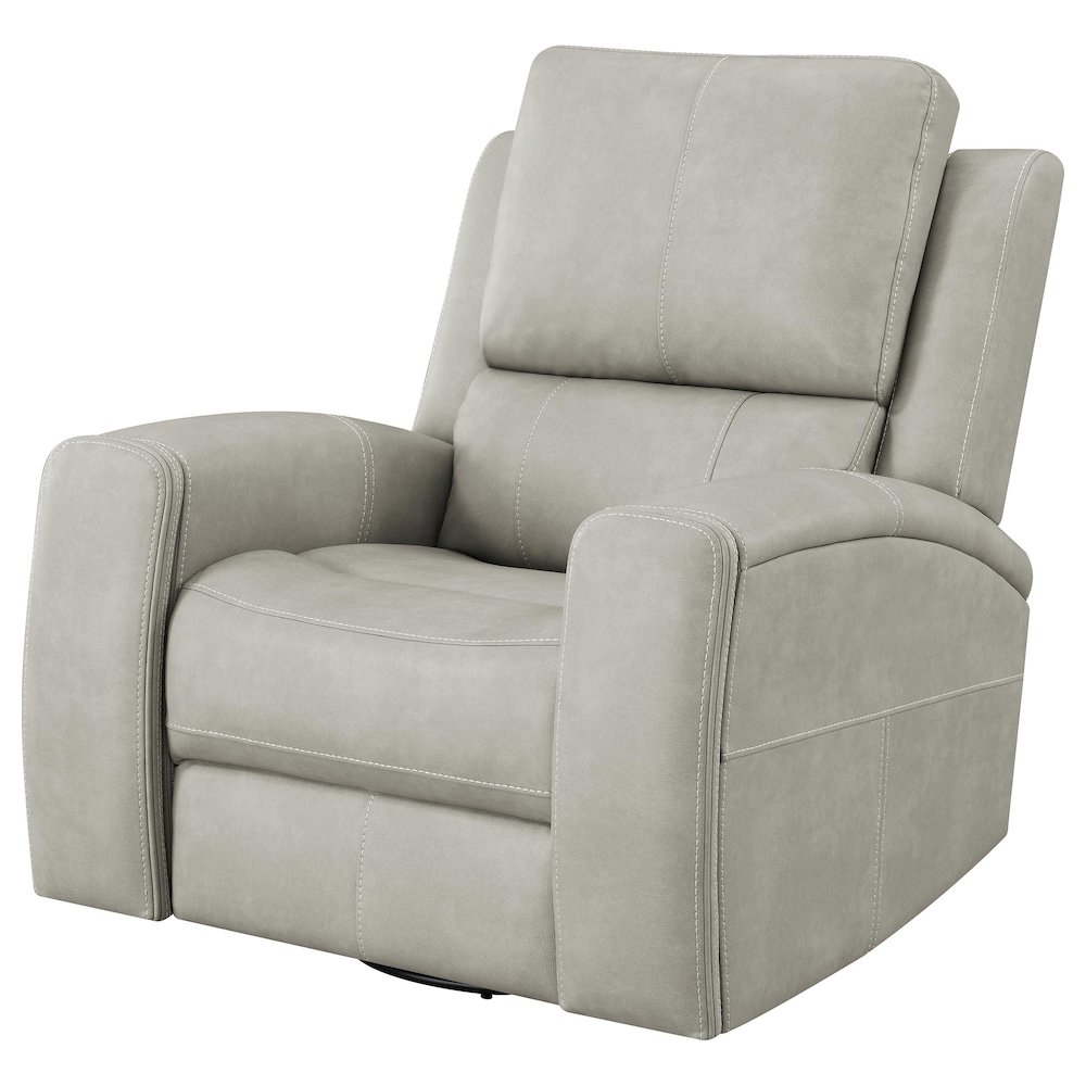 Brickston Triple Power Swivel Glider Recliner Grey. Picture 4