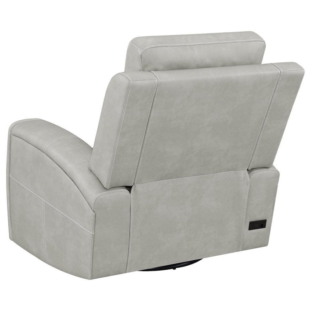 Brickston Triple Power Swivel Glider Recliner Grey. Picture 6