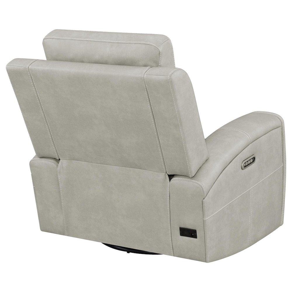 Brickston Triple Power Swivel Glider Recliner Grey. Picture 7