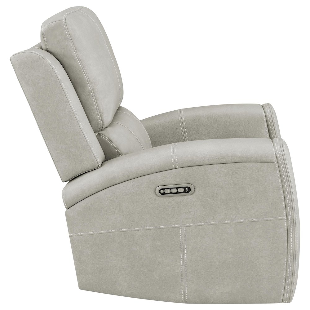 Brickston Triple Power Swivel Glider Recliner Grey. Picture 8