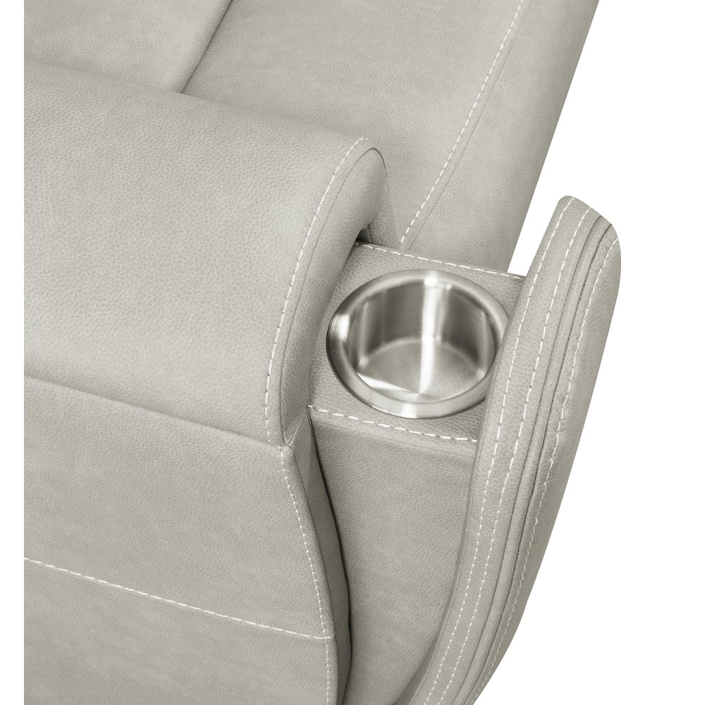 Brickston Triple Power Swivel Glider Recliner Grey. Picture 10