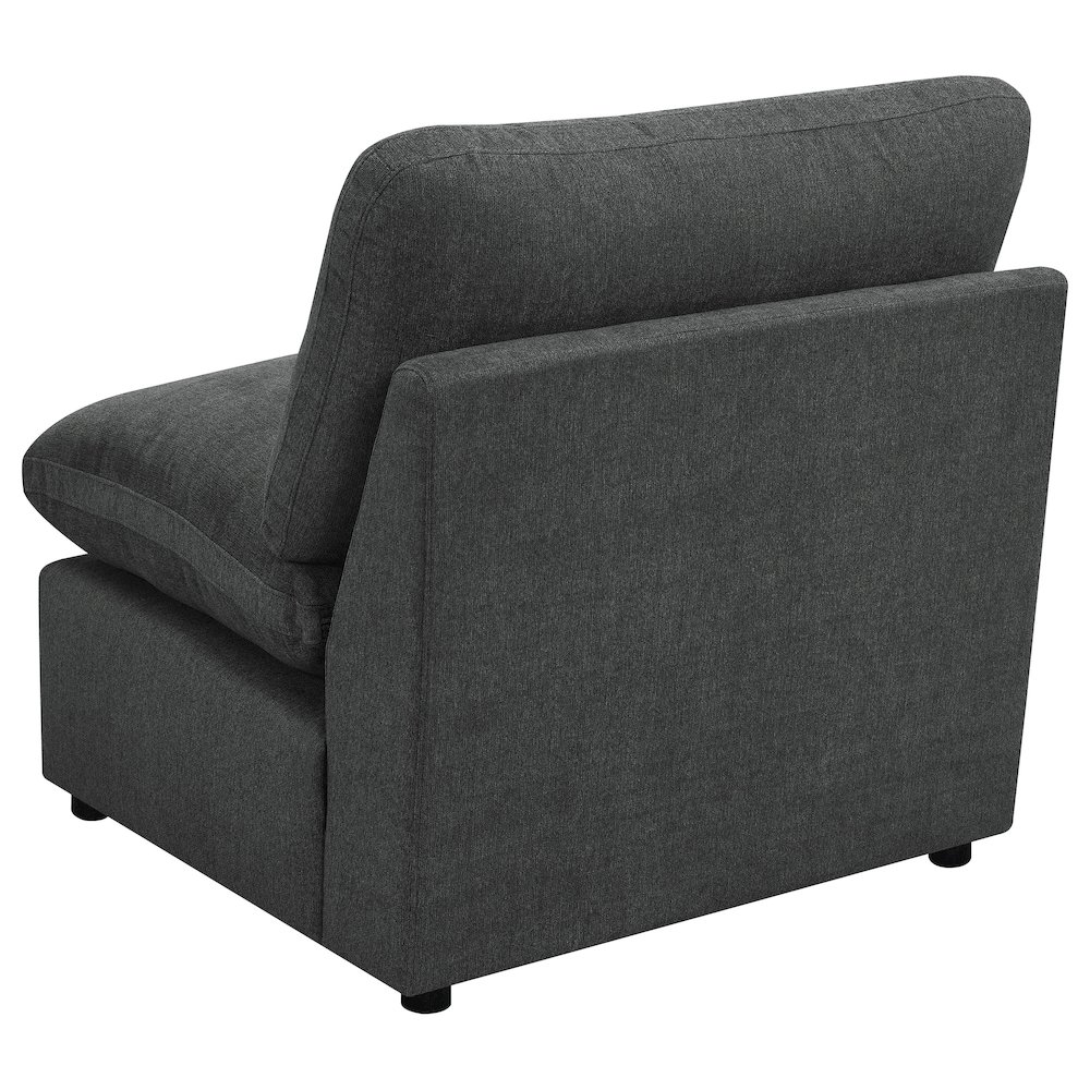 Collins Modular Armless Chair Dark Grey. Picture 6
