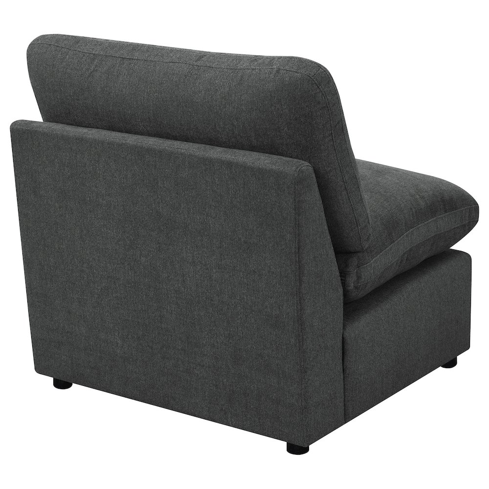 Collins Modular Armless Chair Dark Grey. Picture 7