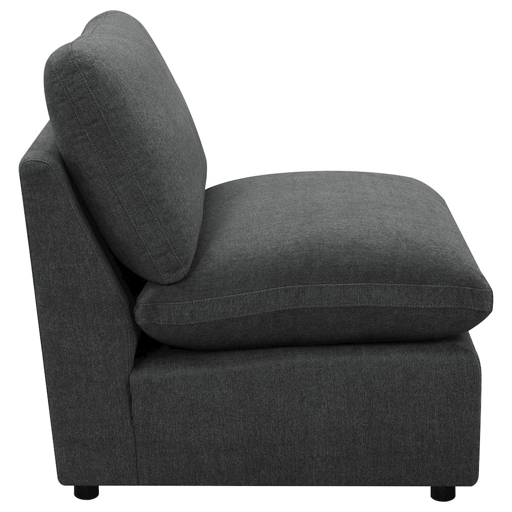 Collins Modular Armless Chair Dark Grey. Picture 8