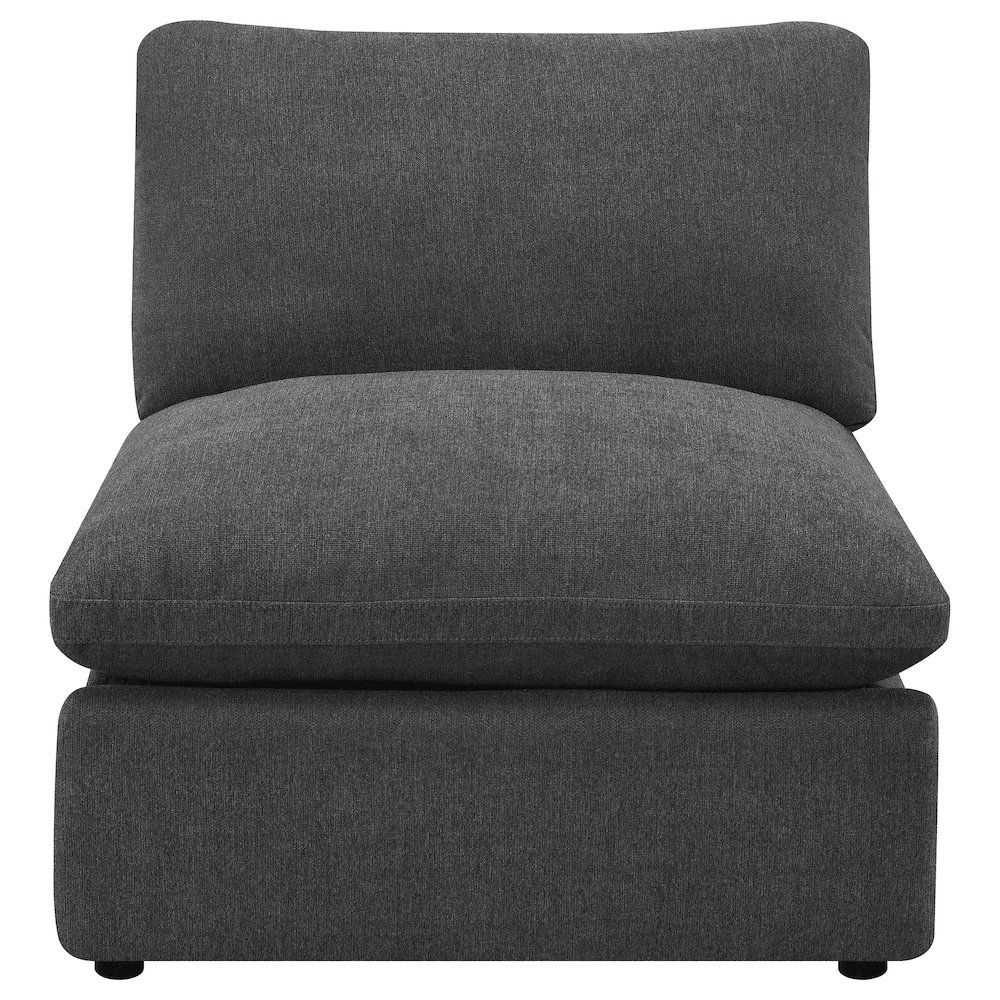Collins Modular Power Armless Recliner Dark Grey. Picture 4
