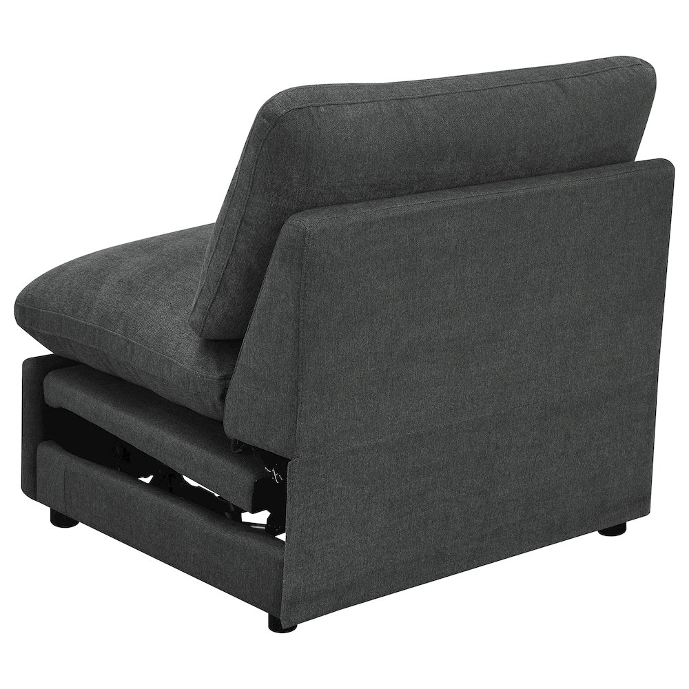 Collins Modular Power Armless Recliner Dark Grey. Picture 7