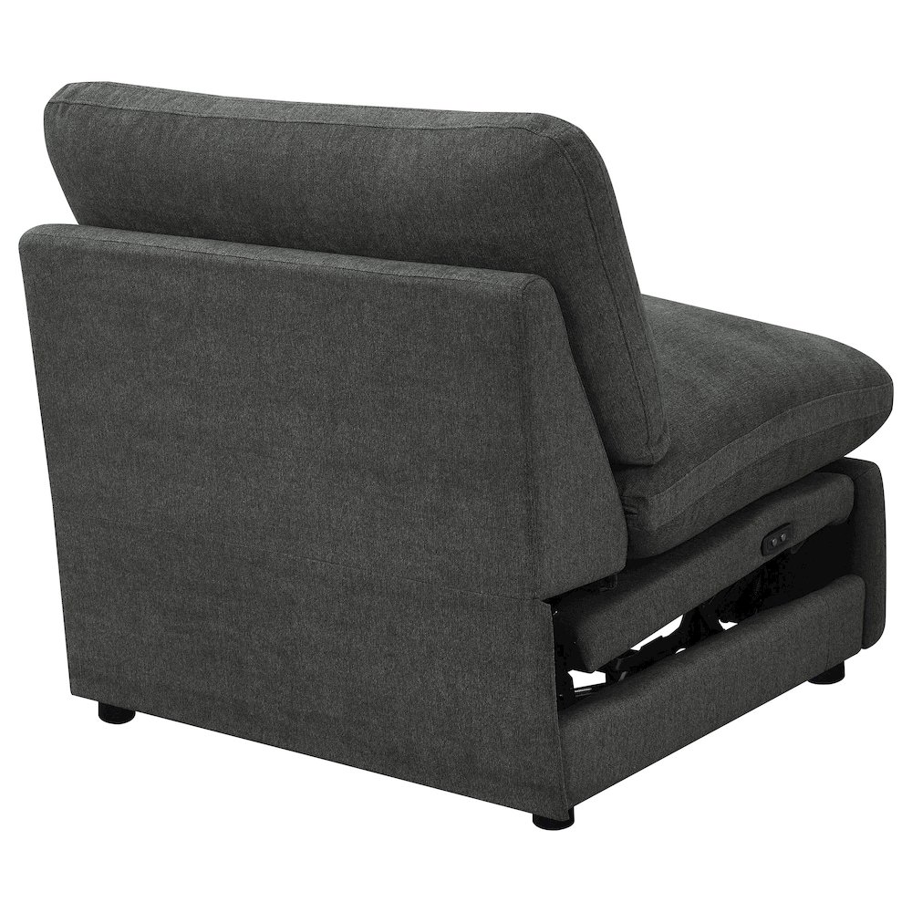 Collins Modular Power Armless Recliner Dark Grey. Picture 8