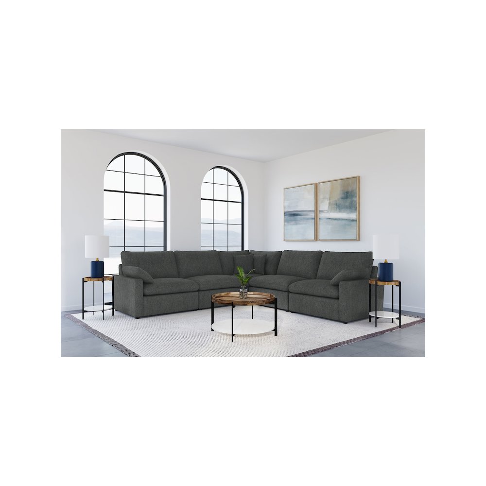 Collins Modular Power Armless Recliner Dark Grey. Picture 13