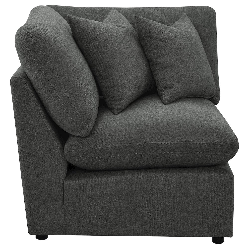 Collins Modular Corner Chair Dark Grey. Picture 3