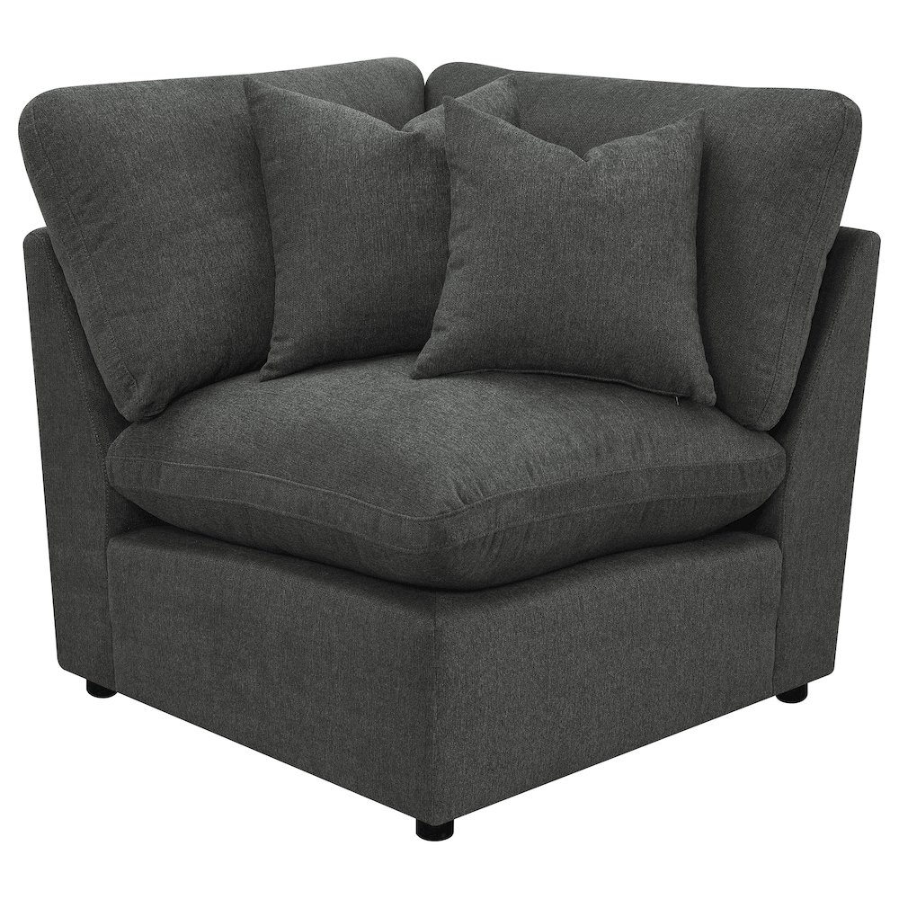 Collins Modular Corner Chair Dark Grey. Picture 1