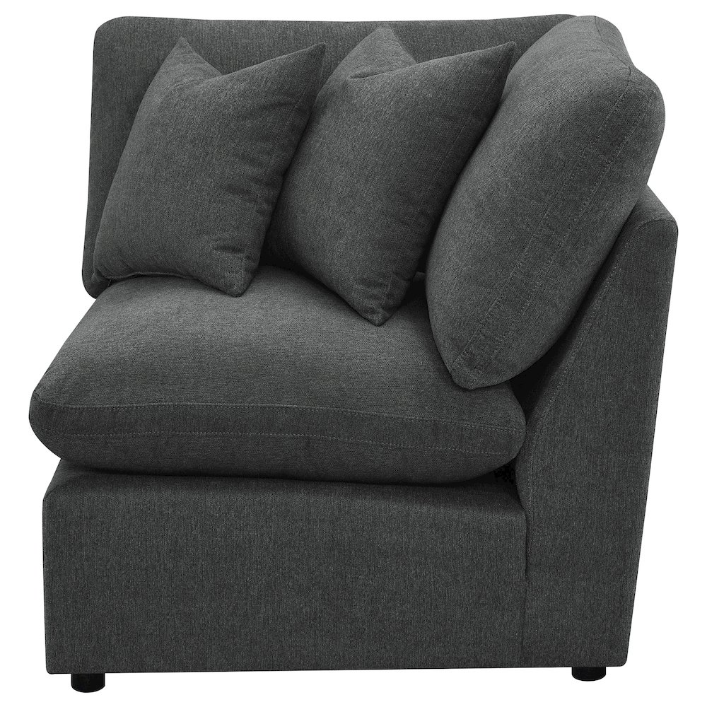 Collins Modular Corner Chair Dark Grey. Picture 5