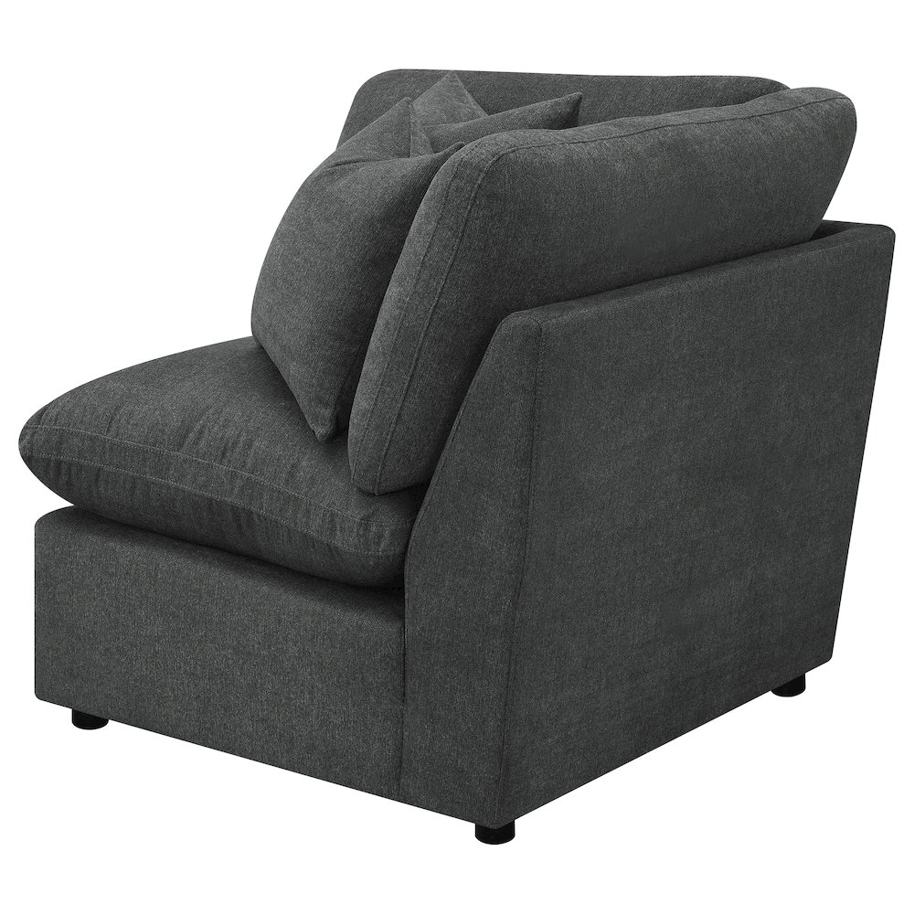 Collins Modular Corner Chair Dark Grey. Picture 6