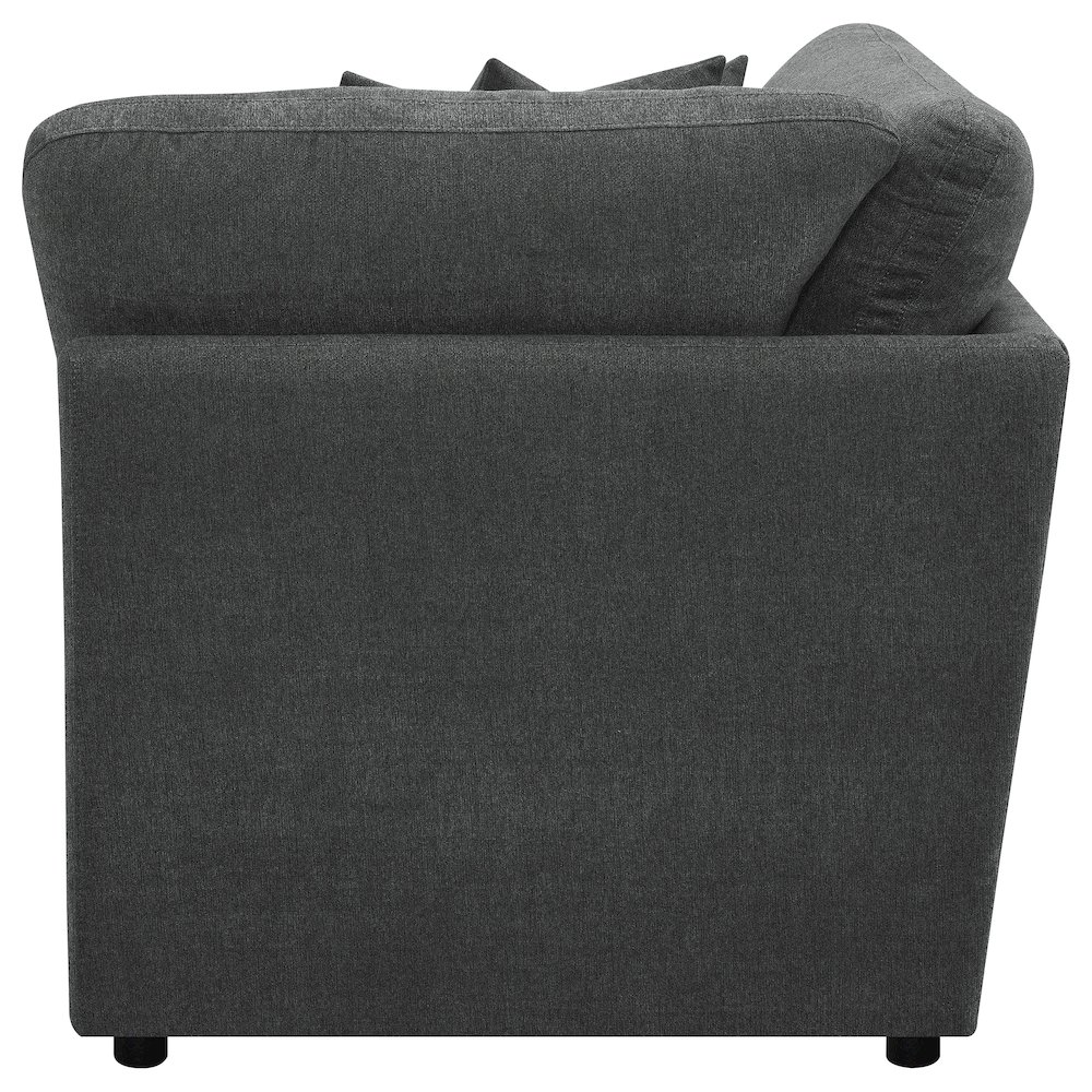 Collins Modular Corner Chair Dark Grey. Picture 7