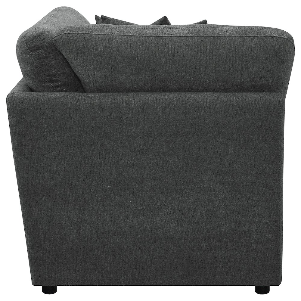 Collins Modular Corner Chair Dark Grey. Picture 8