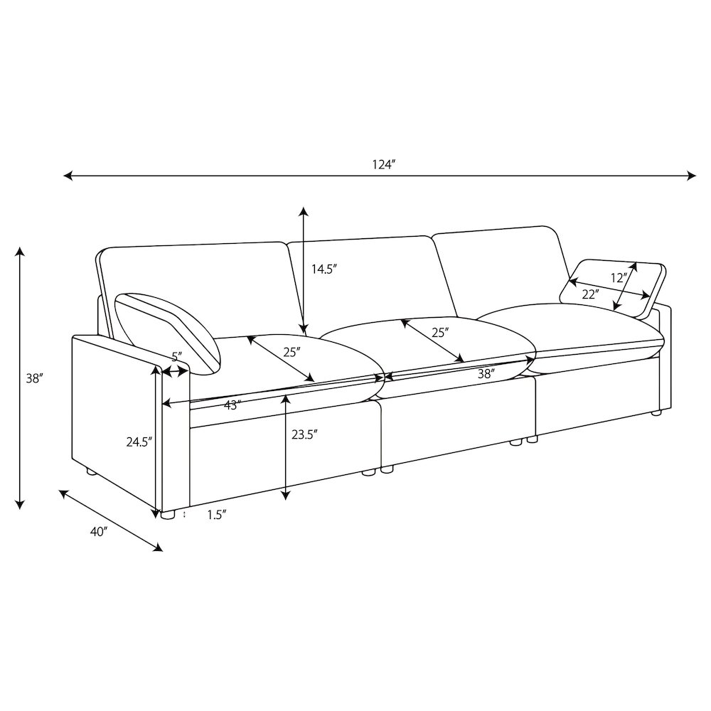 Collins Modular Power Sofa Dark Grey. Picture 15