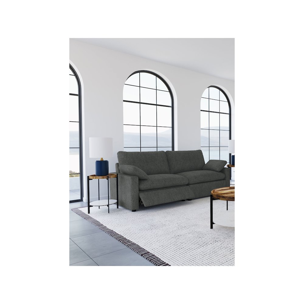Collins Modular Power Loveseat Dark Grey. Picture 10