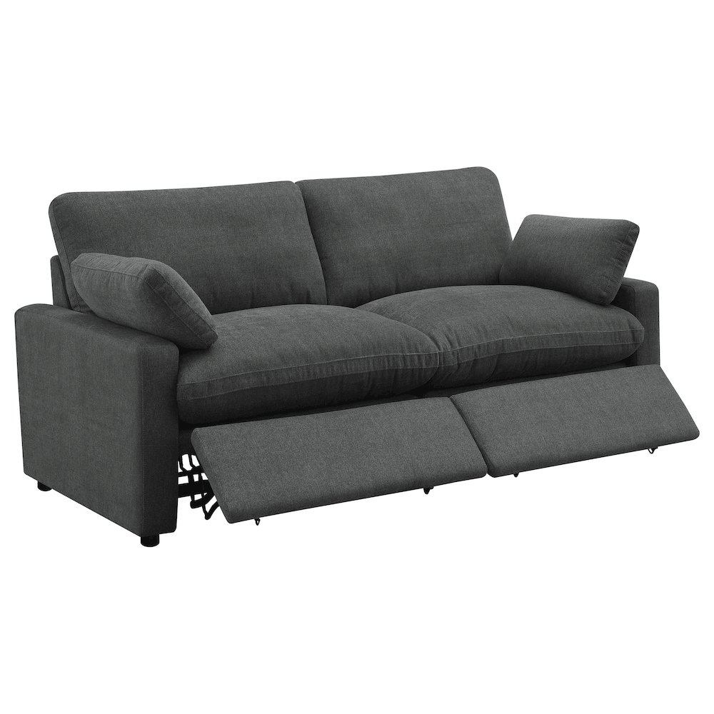 Collins Modular Power Loveseat Dark Grey. Picture 3