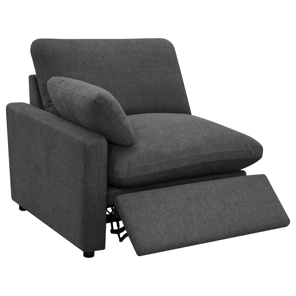 Collins Modular Power Loveseat Dark Grey. Picture 5