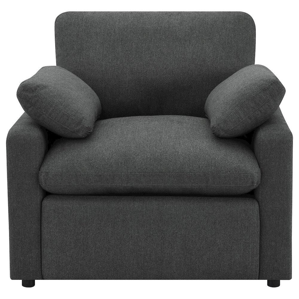 Collins Upholstered Power Recliner Chair Dark Grey. Picture 3