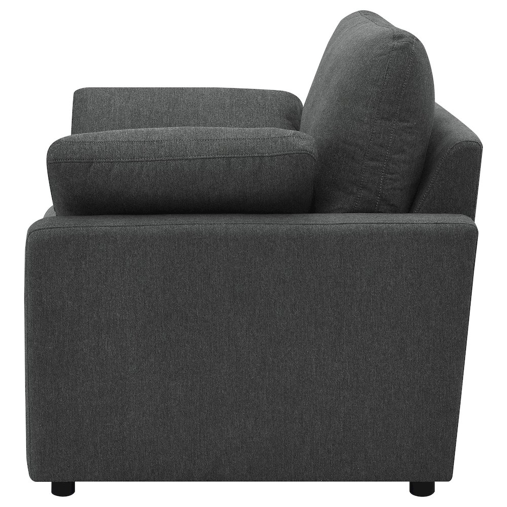 Collins Upholstered Power Recliner Chair Dark Grey. Picture 5