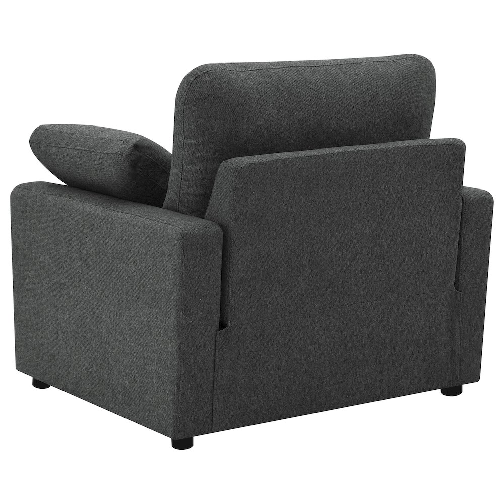 Collins Upholstered Power Recliner Chair Dark Grey. Picture 6