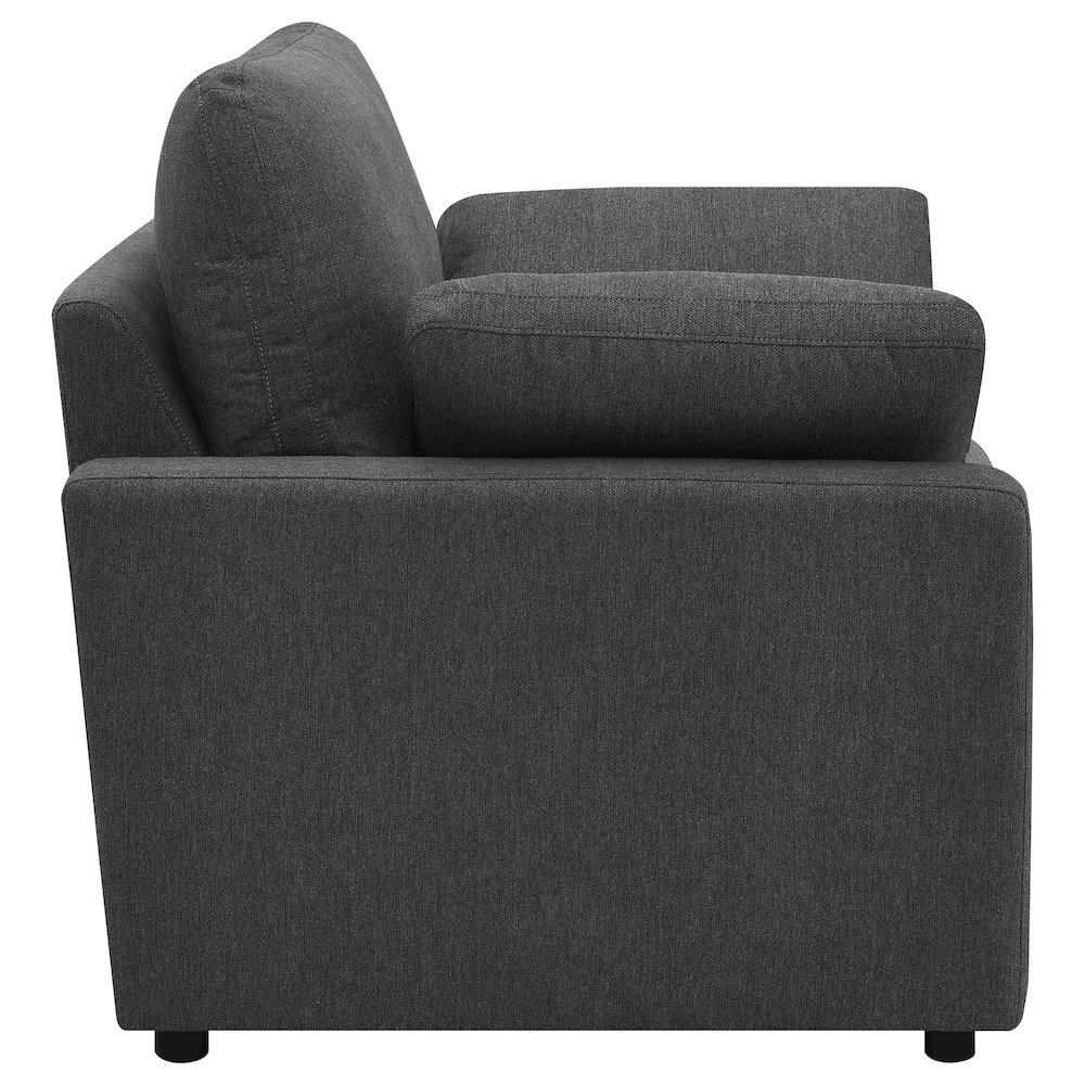 Collins Upholstered Power Recliner Chair Dark Grey. Picture 8