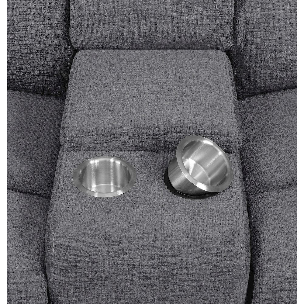 Bahrain Upholstered Power Sofa Charcoal. Picture 9