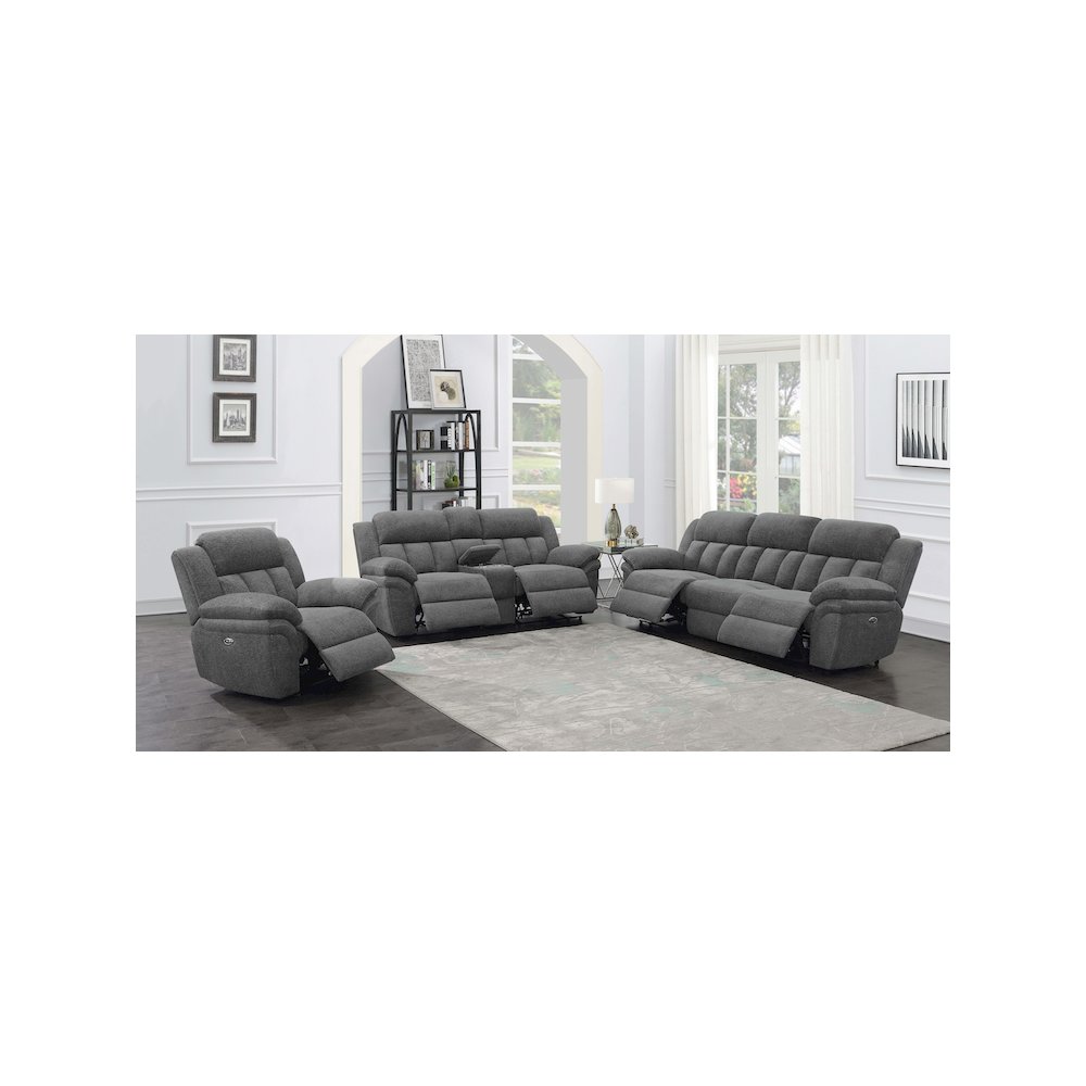 Bahrain Upholstered Power Sofa Charcoal. Picture 6