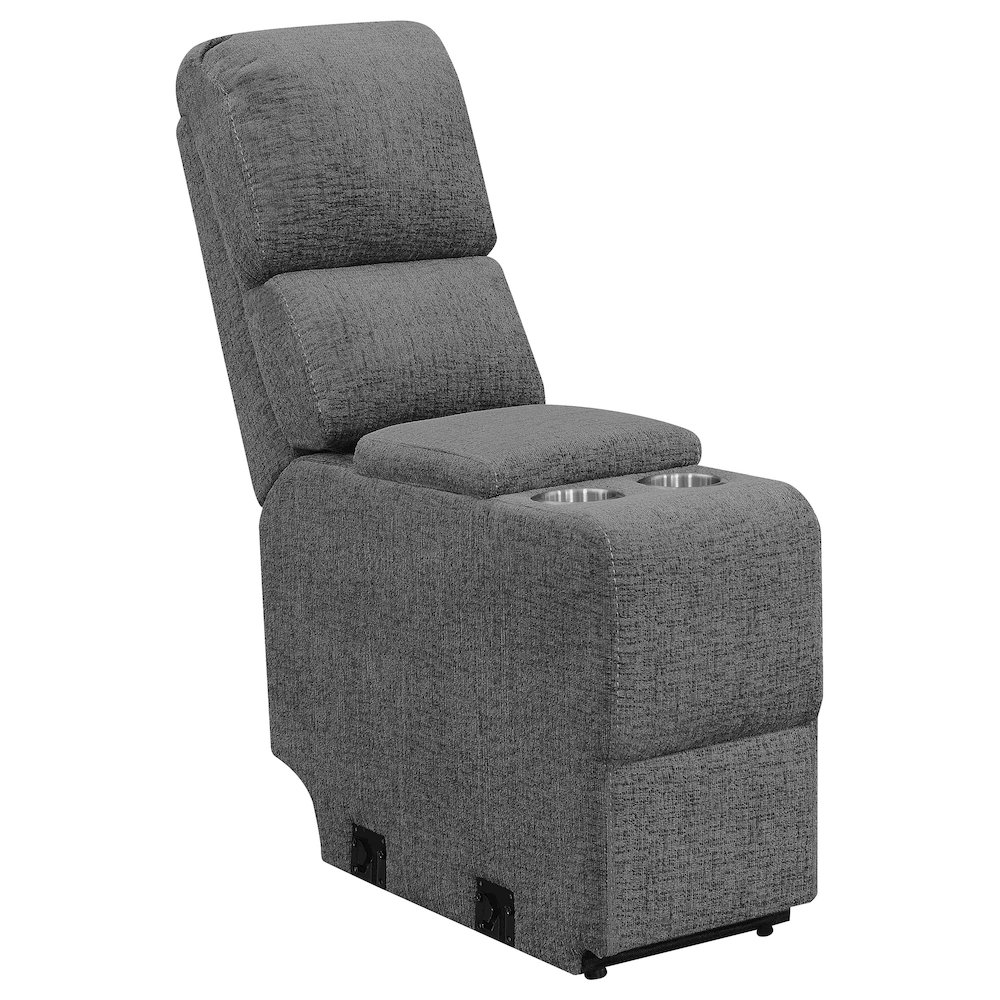 Bahrain Upholstered Motion Loveseat Charcoal. Picture 5