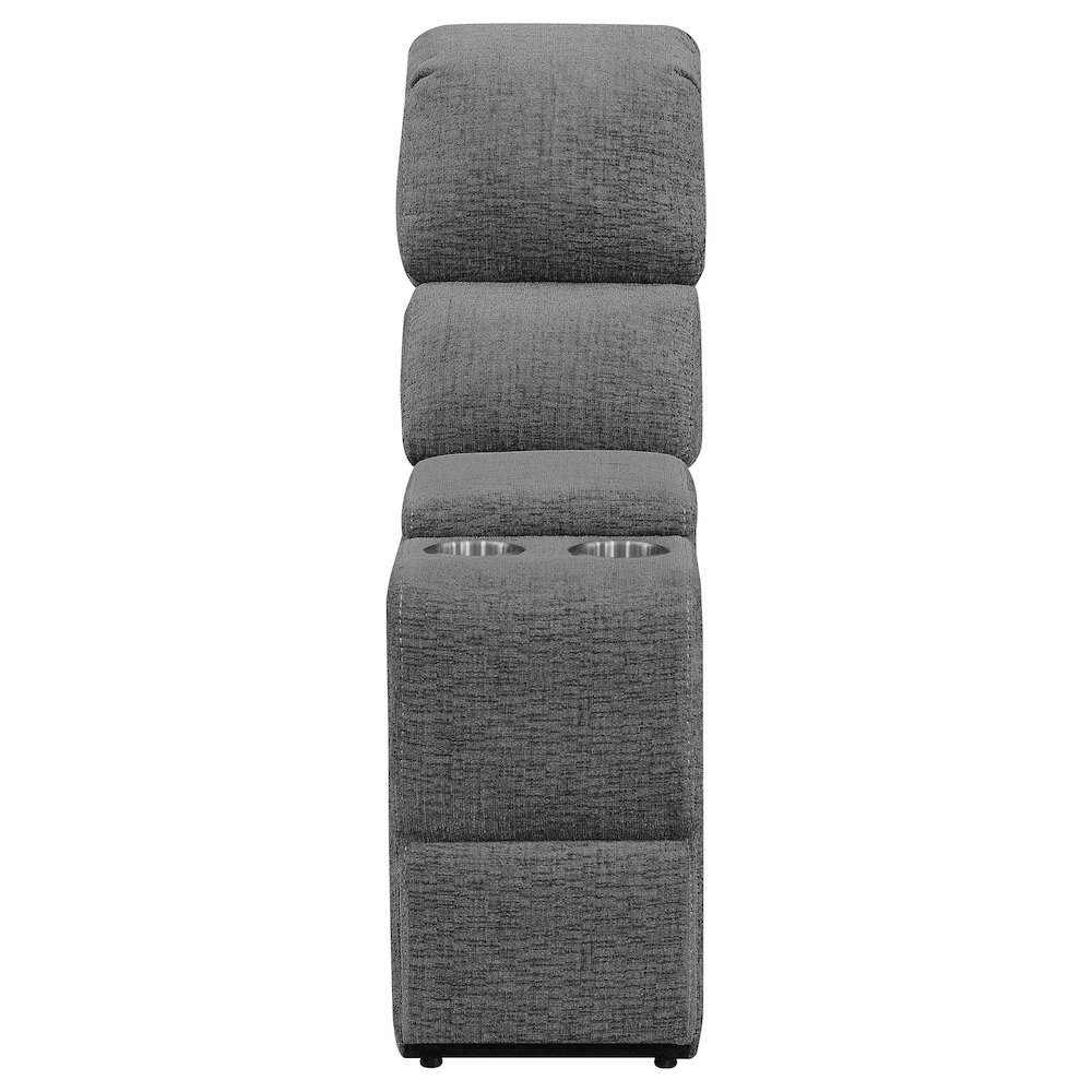 Bahrain Upholstered Motion Loveseat Charcoal. Picture 6