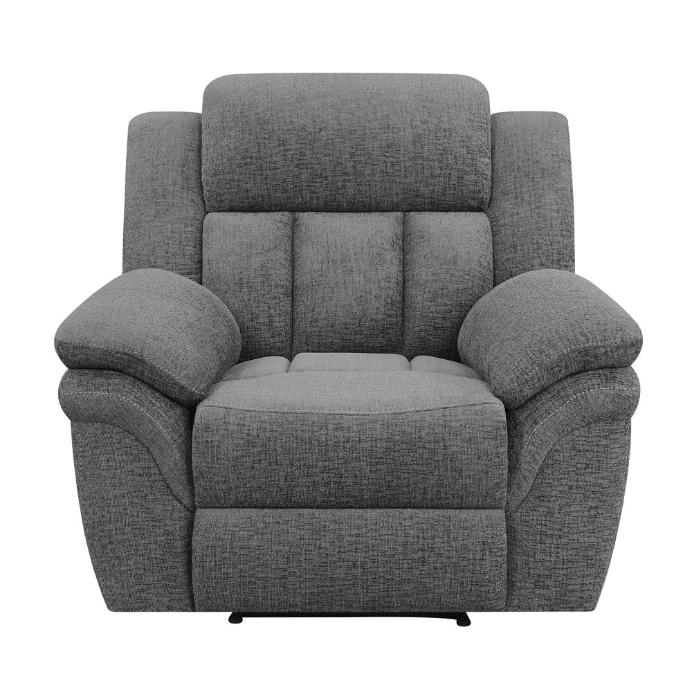 Bahrain Upholstered Glider Recliner Charcoal. Picture 4