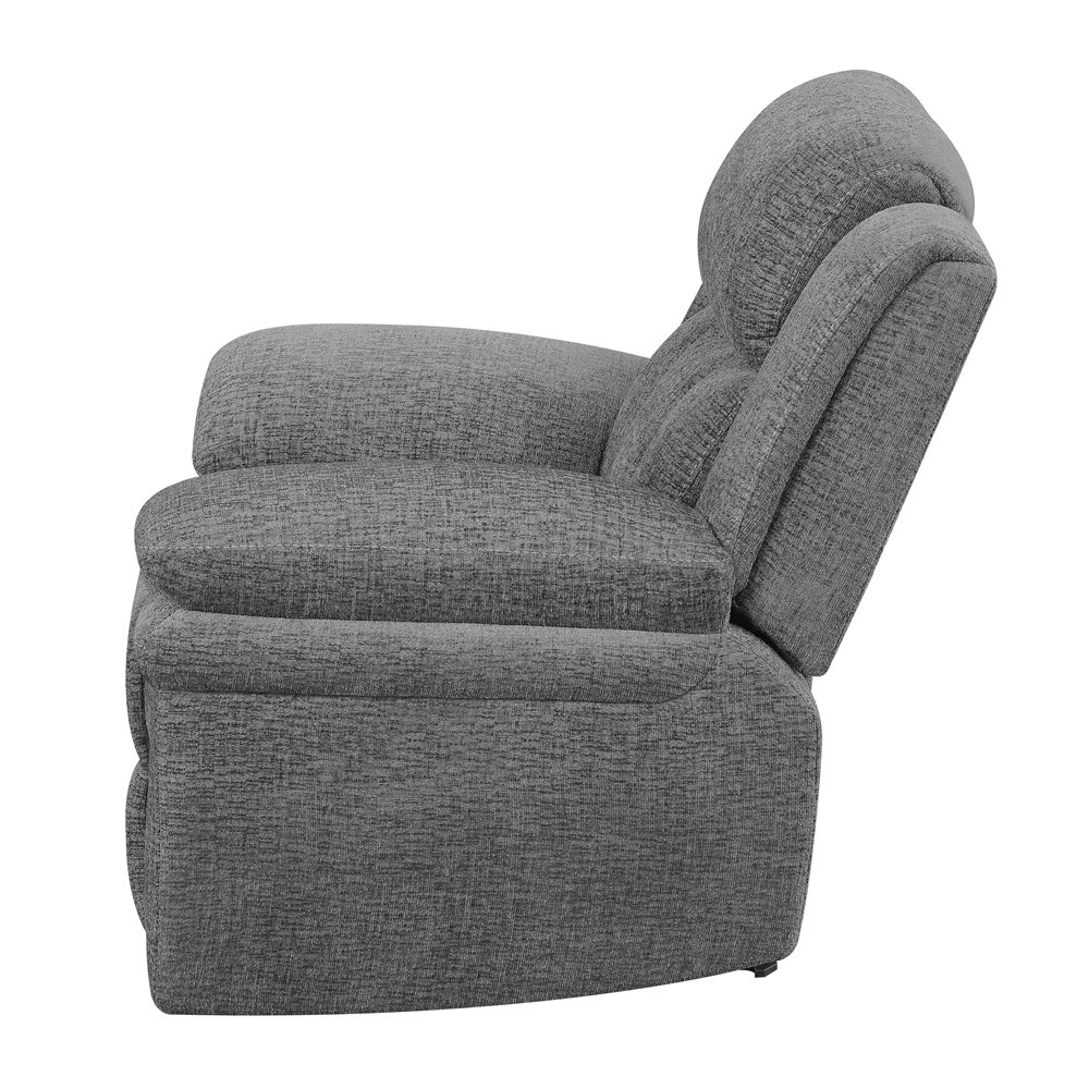 Bahrain Upholstered Glider Recliner Charcoal. Picture 5