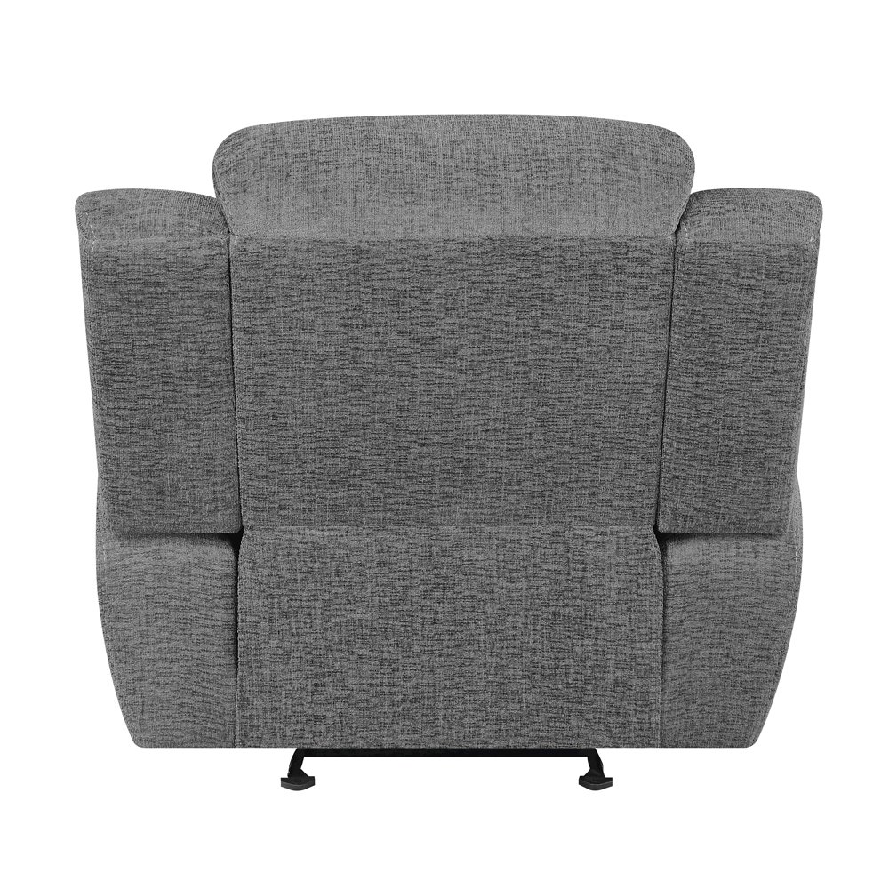 Bahrain Upholstered Glider Recliner Charcoal. Picture 6