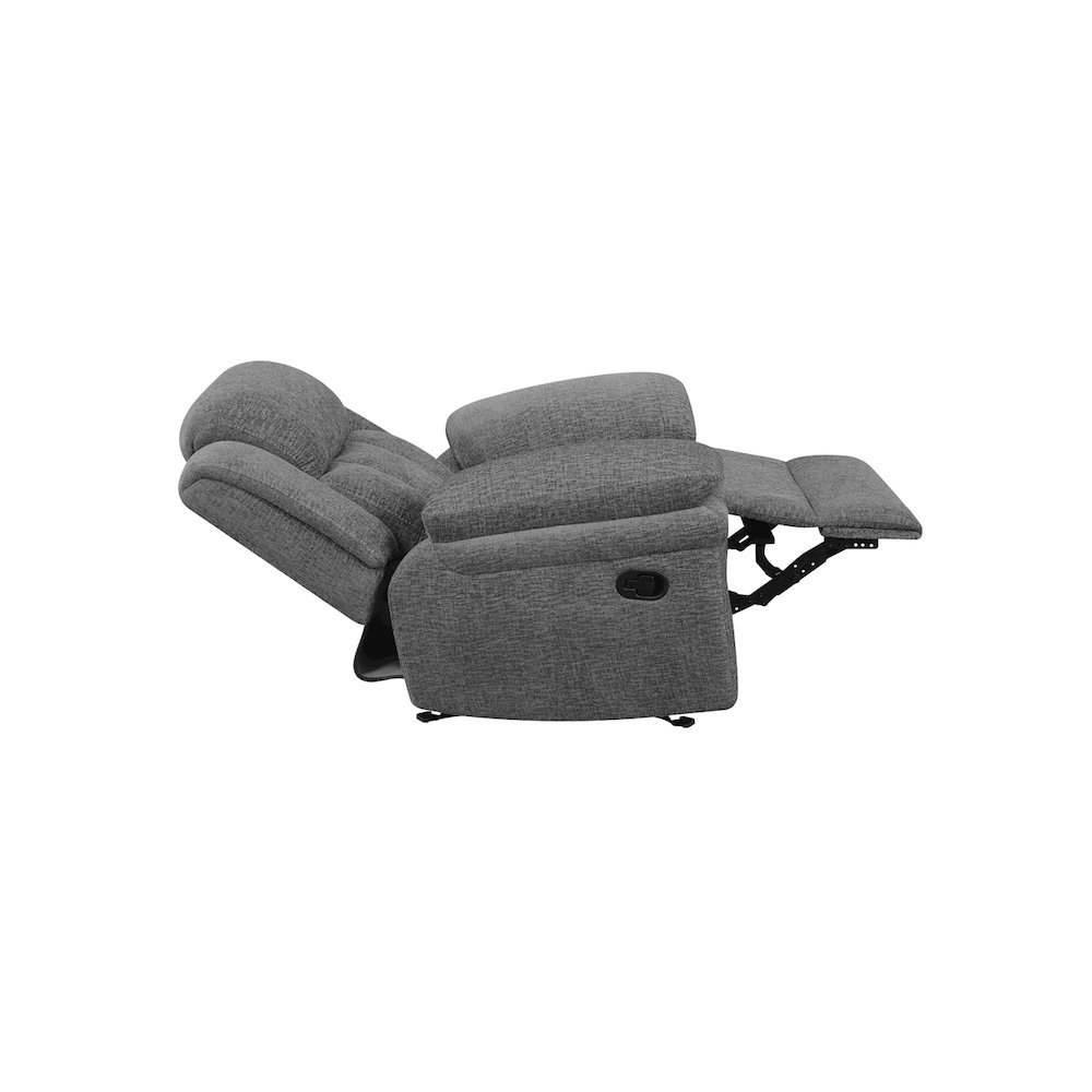 Bahrain Upholstered Glider Recliner Charcoal. Picture 7
