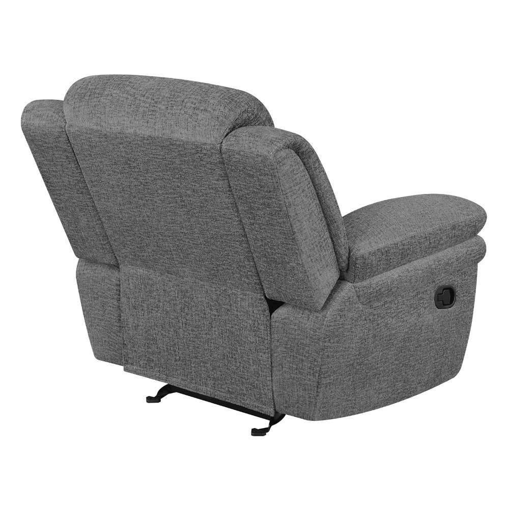 Bahrain Upholstered Glider Recliner Charcoal. Picture 9