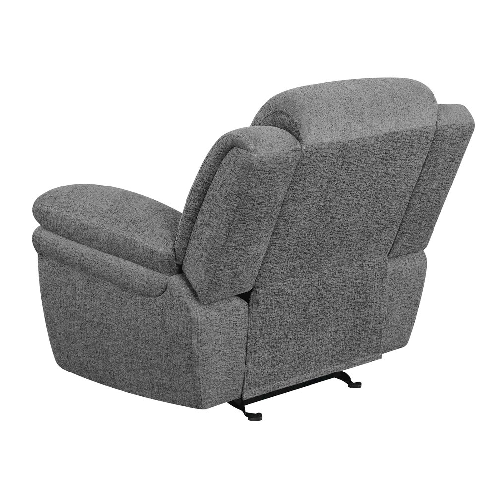 Bahrain Upholstered Glider Recliner Charcoal. Picture 8